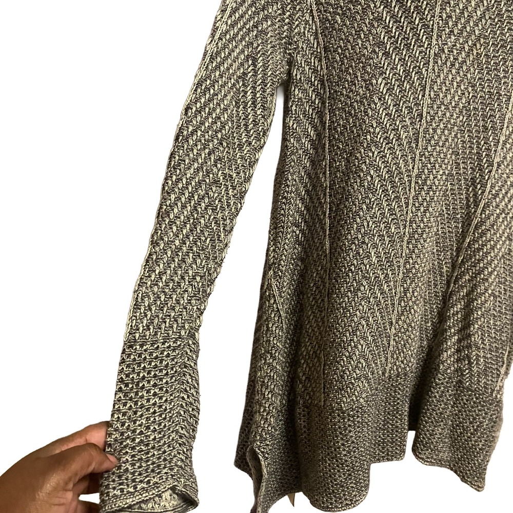 Eight Eight Eight Womens Gray Cotton Cowl Neck Sharkbite Hem Tunic Sweater Large - Picture 5 of 15